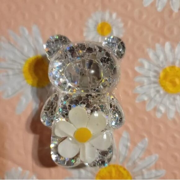 CellPhone  Finger Stand Cute Bear Daisy Phone Comfortable Grip Anti-Slip Creat - Picture 2 of 10